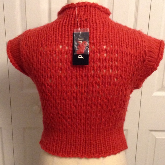 NWT-Vintage coral s/s sweater - Picture 3 of 3