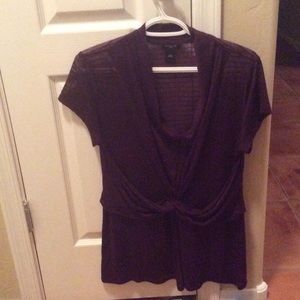 Short sleeved purple top