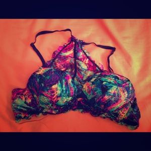 Date Racer Back Push-Up Bra Multi-colored