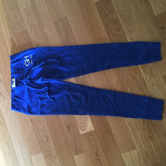 gilly hicks royal blue tight sweatpants