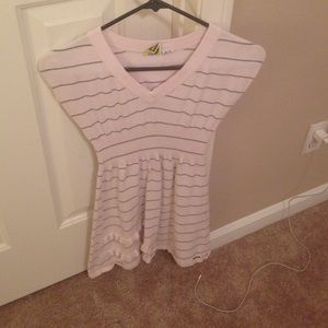 Roxy pink and gray stripes