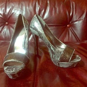 Jessica Simpson Snake Print Platform Heels