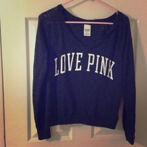 Love pink Victoria Secrets black top!