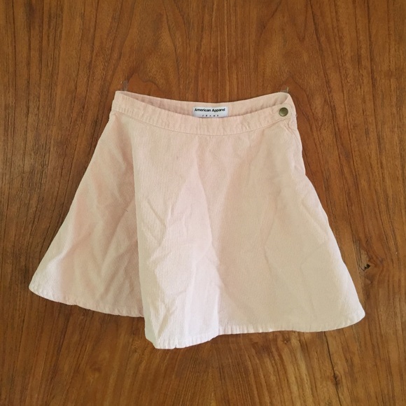American American Light Pink corduroy circle skirt