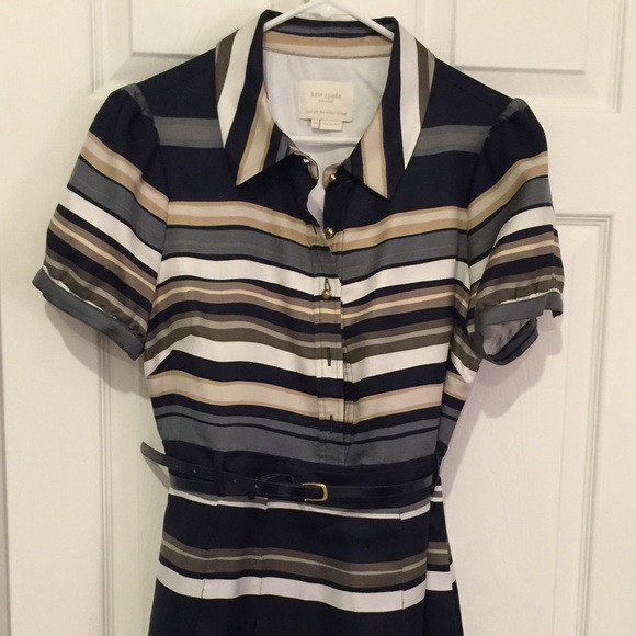 Kate Spade striped shirt dress.