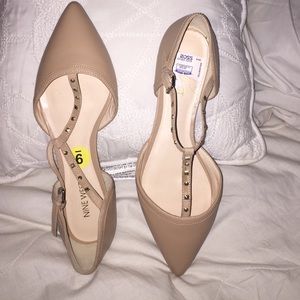 Nine West pointed toe flats with studs