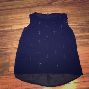 Black top with crosses.