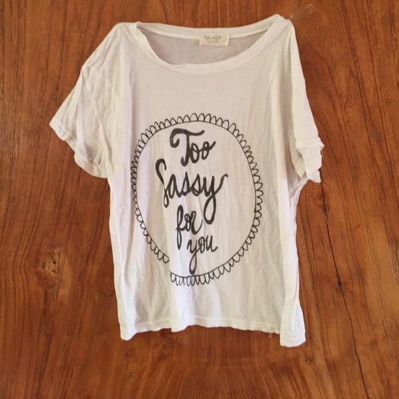 Brandy Melville "Too Sassy For You" tight fit tee
