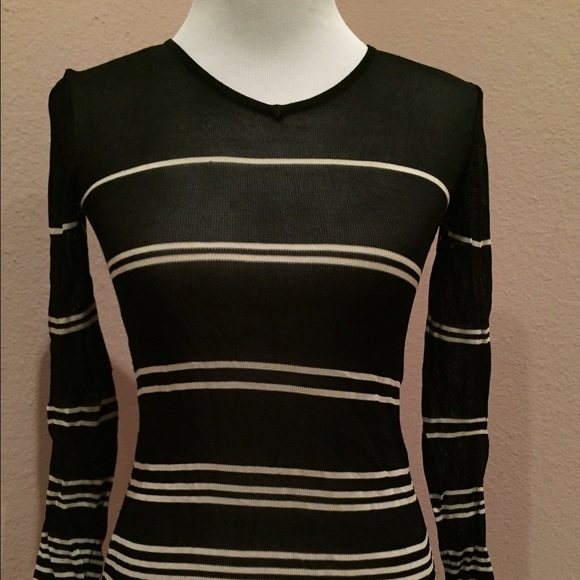 BCBG Maxarzia semi-sheer sweater