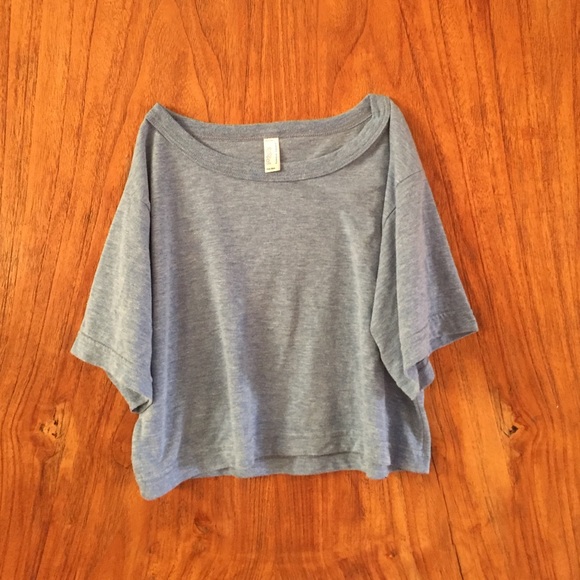 American Apparel Blue Cropped Tee