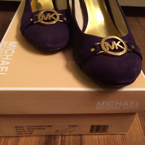 Purple Suede Michael Kors Pumps - Picture 4 of 4
