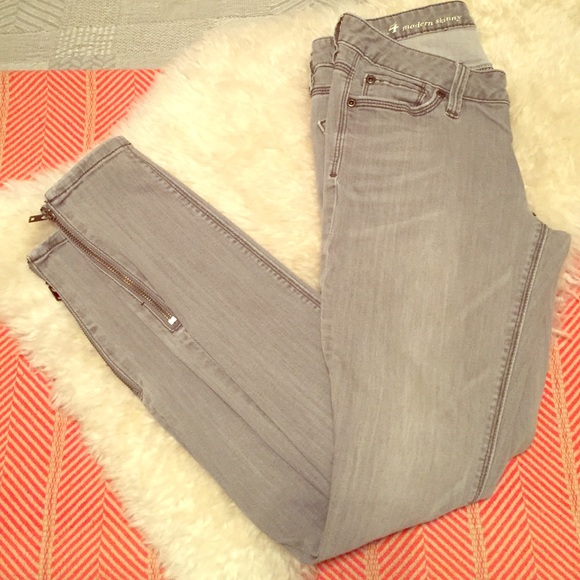 loft | modern skinny grey jeans