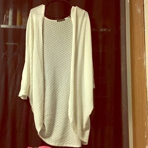 white batwing cardigan