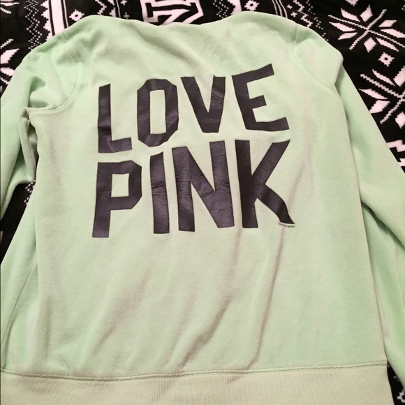 PINK Victoria's Secret Tops - Lime Green Zip Up