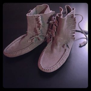 Brand New J. Crew Suede Fringe Moccasin Bootie