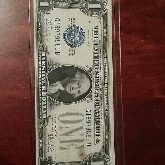 $1 bill 1928 B