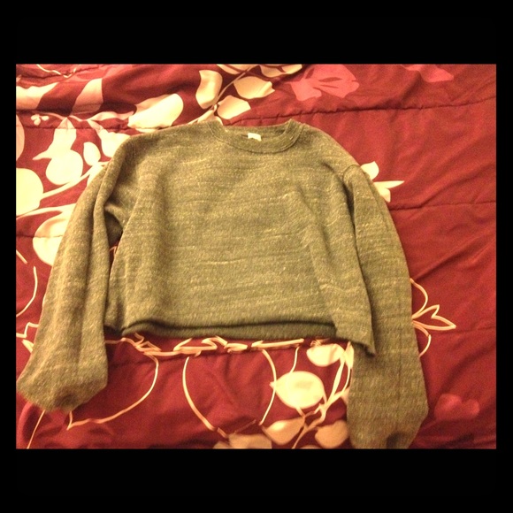 dark gray Brandy sweater cropped - Picture 1 of 3