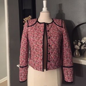 JCrew Collection Quilted Floral Jacket