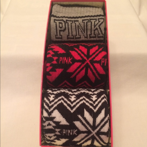 Victoria's Secret Pink winter socks! BRAND NEW