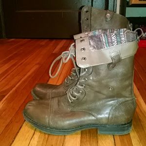 Madden Girl Lace Up Boots, zippers in back