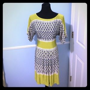 BCBG Green & Grey shift dress