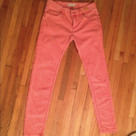 NWT β¨ FREE PEOPLE Pink Cords w/ Flowers - Picture 2 of 4