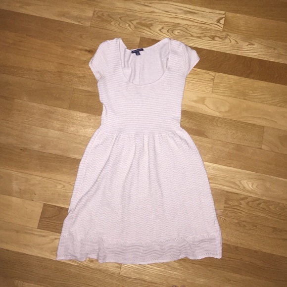 American Eagle Gold and Cream Sweater Dress