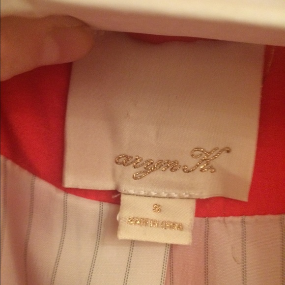 Aryn K. Coral one Button Silk Blazer - Picture 3 of 4