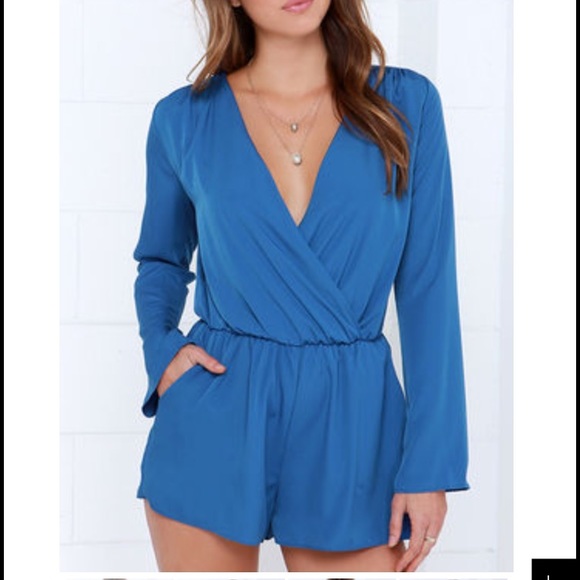 blue long romper