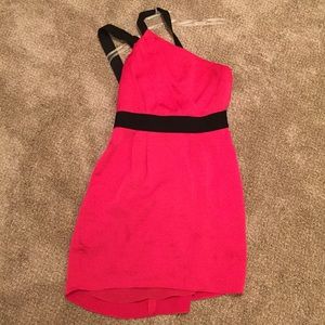 Pink off the shoulder dress