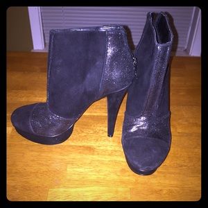 BCBG Suede/Leather Booties