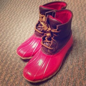 Sperry Saltwater Duck Boot in Red