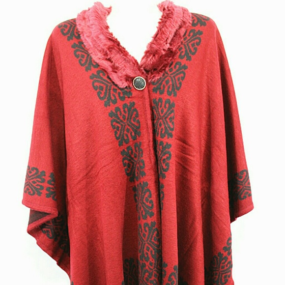 new winter warm batwing cape poncho coat outerwear