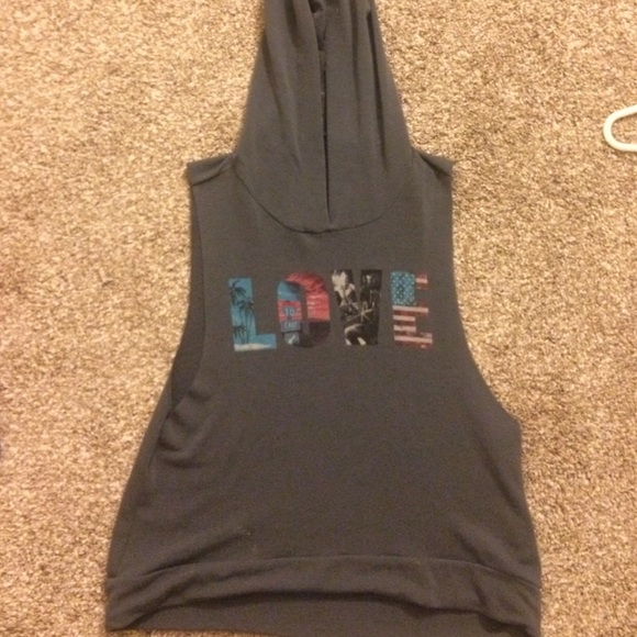 Grey muscle t "KIDS LARGE"