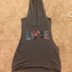 Grey muscle t "KIDS LARGE"