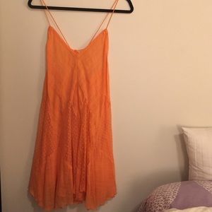Orange free people dress