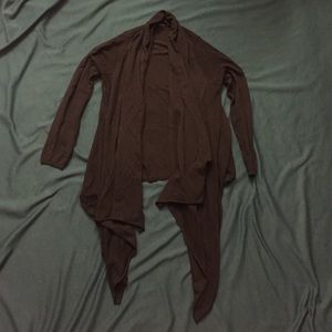 Draped Waterfall Asymmetrical Cardigan