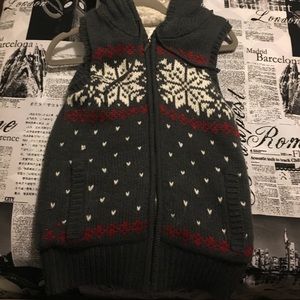 Aeropostale Faux Fur 'Christmas Sweater' Vest