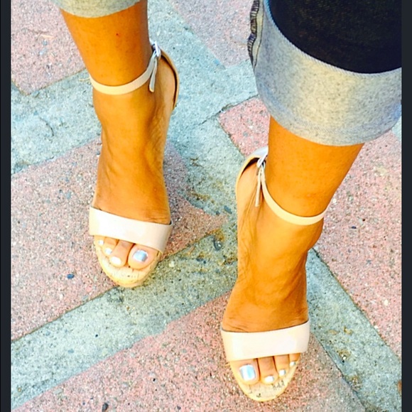 Nude Cork Heels