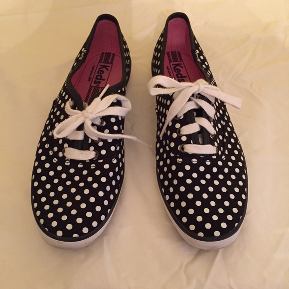Keds Black White Polka Dot Tennis Shoes