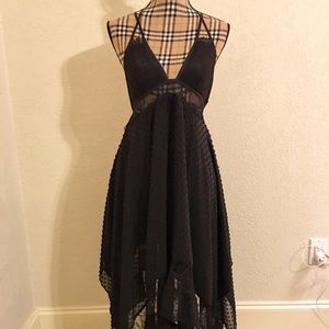 Bebe black evening midi dress