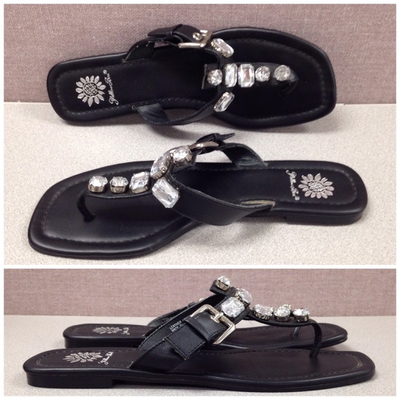 Yellow Box Jeweled Sandals - Picture 4 of 4