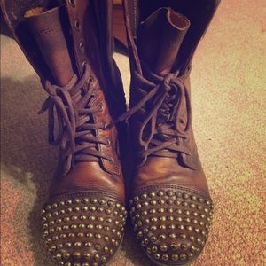 Steve Madden studded combat boots