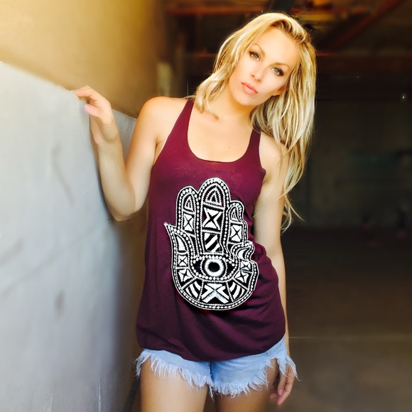 ✌🏻️Hamasa Tank in WINE - Picture 2 of 3