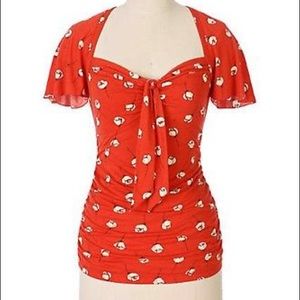 Anthropologie Top with Roses