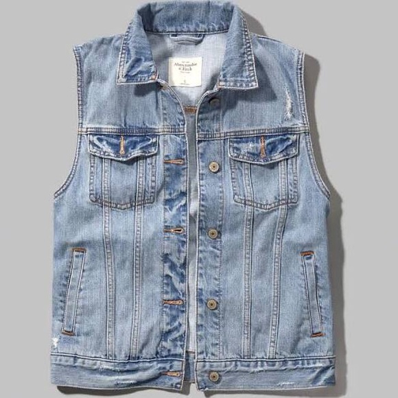 light wash jean vest