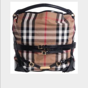 Burberry Large Print Canvas Handbag