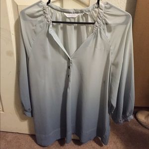 Medium blue blouse