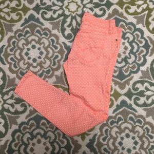 Coral polka dot pants! 😻