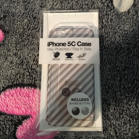 iPhone 5c gray stripes case!💘